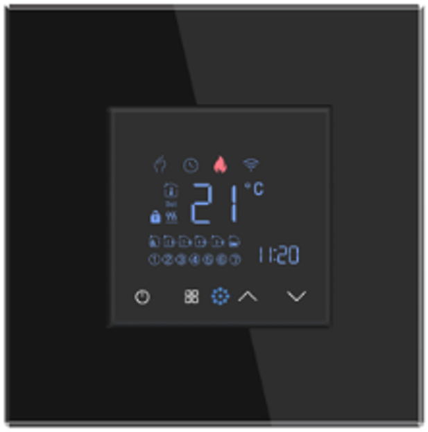 Tuya WiFi Smart AC Thermostat, Touch LCD, Two-Control Heating & Cooling, Remote App & Voice Control, Alexa Google Home Compatible, Modern Design, Energy Efficient